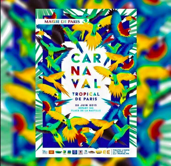 L'affiche officielle du Carnaval Tropical de Paris.