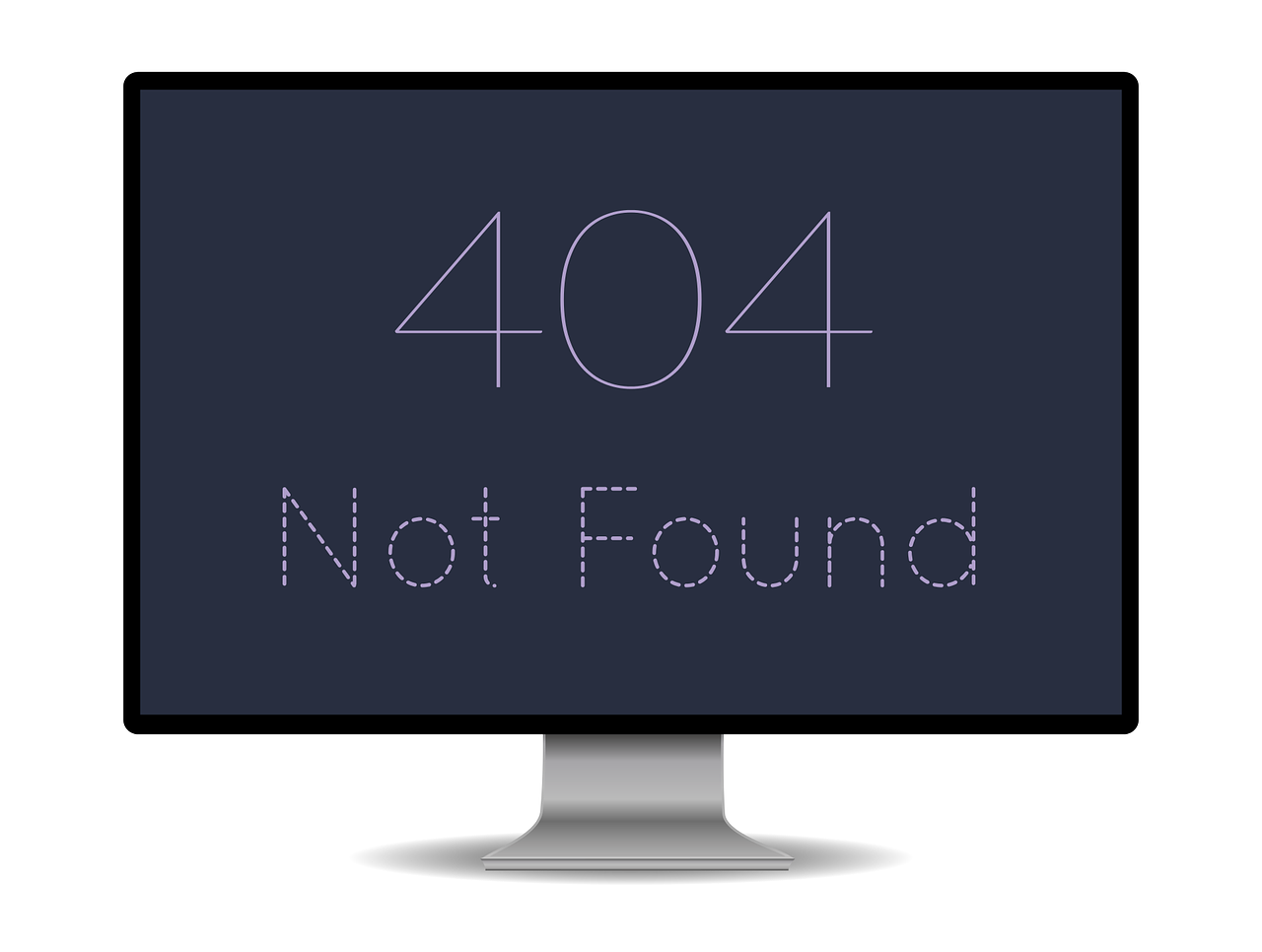 Ecran d'ordinateur avec une erreur 404